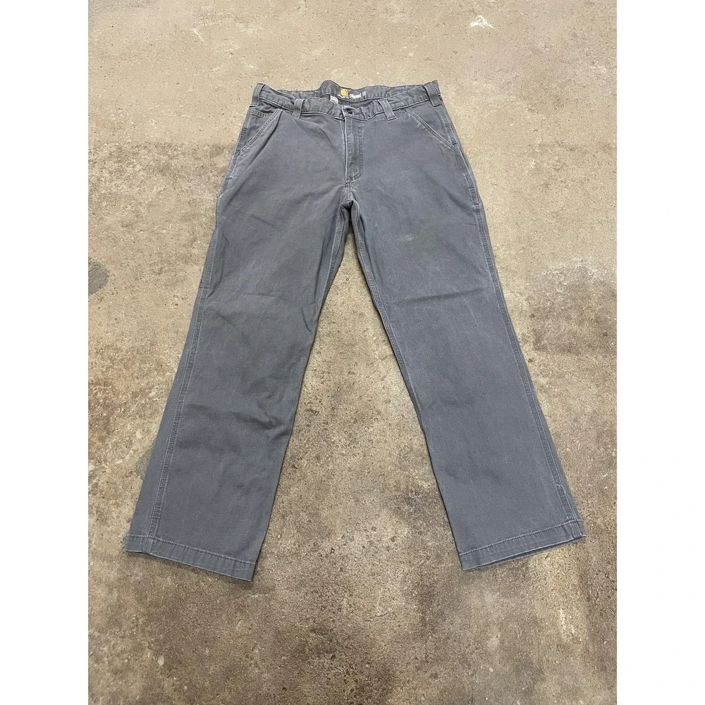 Carhartt Pants‎ Mens 36x30 Gray Rugged Flex Relaxed Fit Carpenter Work 102291